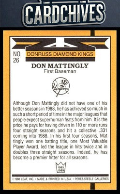 Don Mattingly 1989 Donruss #26