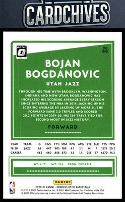 Bojan Bogdanovic 2020-21 Donruss Optic #88