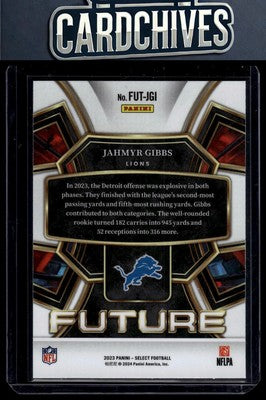 Jahmyr Gibbs 2023 Panini Select #FUT-JGI Select Future