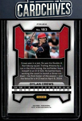 Dylan Crews 2024 Panini Prizm #183 Blue Ice Prizms