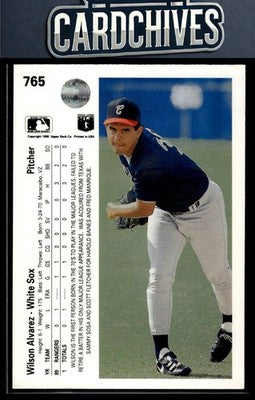 Wilson Alvarez 1990 Upper Deck #765 Rookie RC