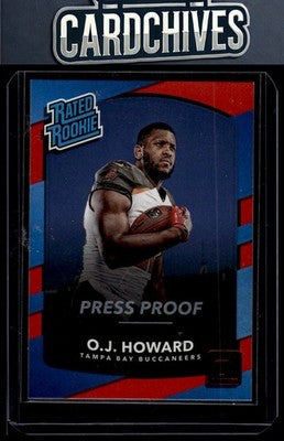 O.J. Howard 2017 Donruss #342 Press Proof Red Rookie RC