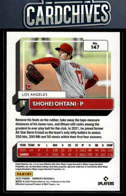 Shohei Ohtani 2022 Donruss #147b
