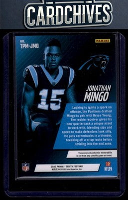 Jonathan Mingo 2023 Panini Zenith #TPM-JMO Turning Pro Memorabilia MEM