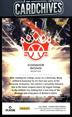 Connor Wong 2022 Panini Diamond Kings #76 Rookie RC