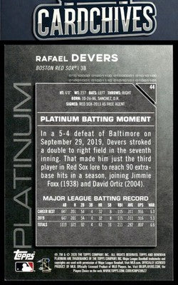 Rafael Devers 2020 Bowman Platinum #44