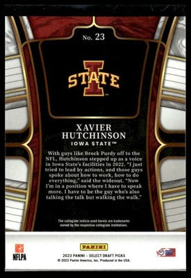 Xavier Hutchinson 2023 Panini Select Draft Picks #23