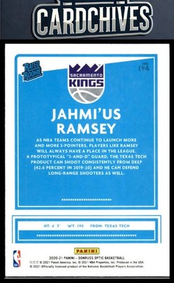 Jahmi'us Ramsey 2020-21 Donruss Optic #194 Rookie RC