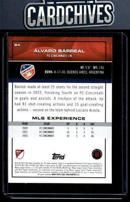 Álvaro Barreal 2023 Topps MLS #84 Icy Blue Foil #/25 SN