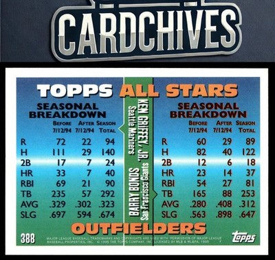 Ken Griffey Jr. / Barry Bonds 1995 Topps #388