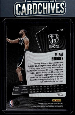 Mikal Bridges 2023-24 Panini Revolution #38 Fractal