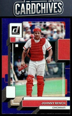 Johnny Bench 2022 Donruss #195 Holo Blue