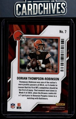 Dorian Thompson-Robinson 2023 Panini Contenders #7 Rookie of the Year Contenders