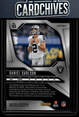 Daniel Carlson 2024 Panini Prizm #153 Silver