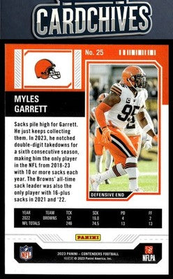 Myles Garrett 2023 Panini Contenders #25 FOTL Mojo Season Ticket Retail