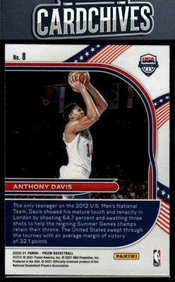 Anthony Davis 2020-21 Panini Prizm #8 USA Basketball
