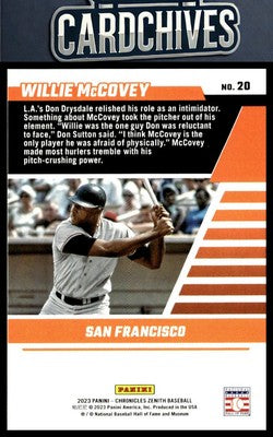 Willie McCovey 2023 Panini Chronicles #20 Zenith
