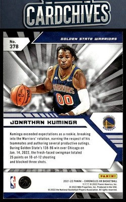 Jonathan Kuminga 2021-22 Panini Chronicles #378 Rookie RC