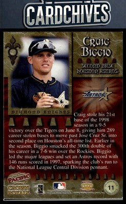 Craig Biggio 1998 Pacific Crown Royale #11 Diamond Knights