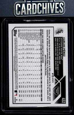 Carlos Pérez 2023 Topps #452 Gold #/2023 Rookie SN,RC
