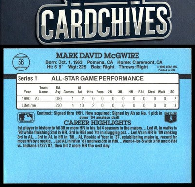 Mark McGwire 1991 Donruss #56
