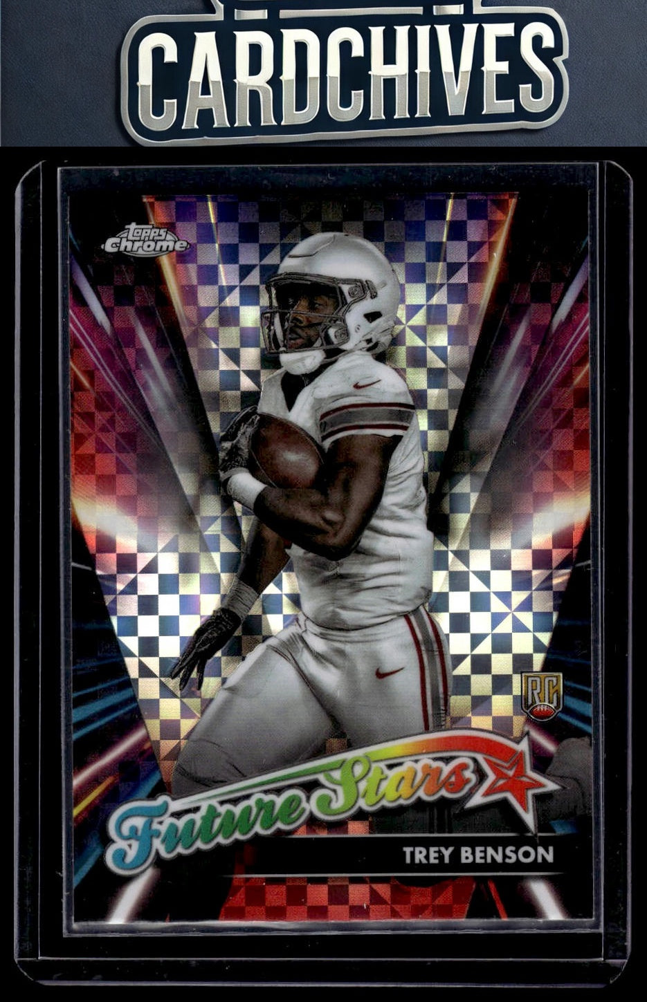 Trey Benson 2024 Topps Chrome #FS-15 Future Stars X-Fractor