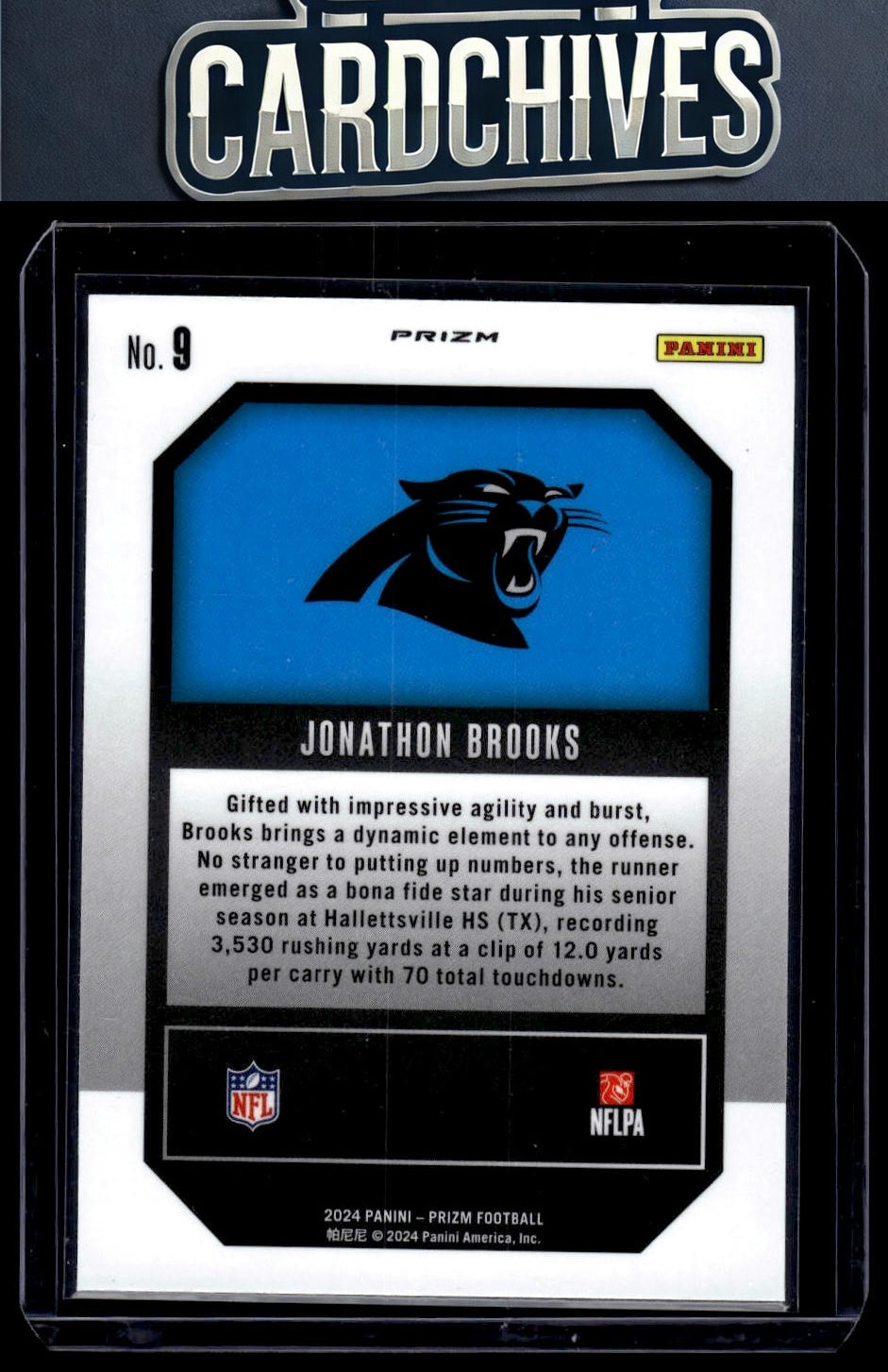 Jonathon Brooks 2024 Panini Prizm #9 Emergent Green Prizm