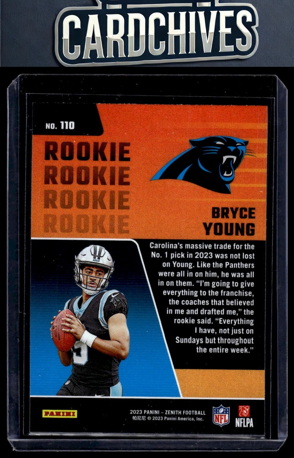 Bryce Young 2023 Panini Zenith #110 Rookie RC