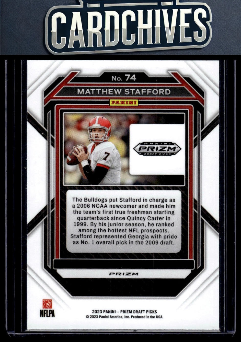 Matthew Stafford 2023 Panini Prizm Draft Picks #74 Prizms Silver