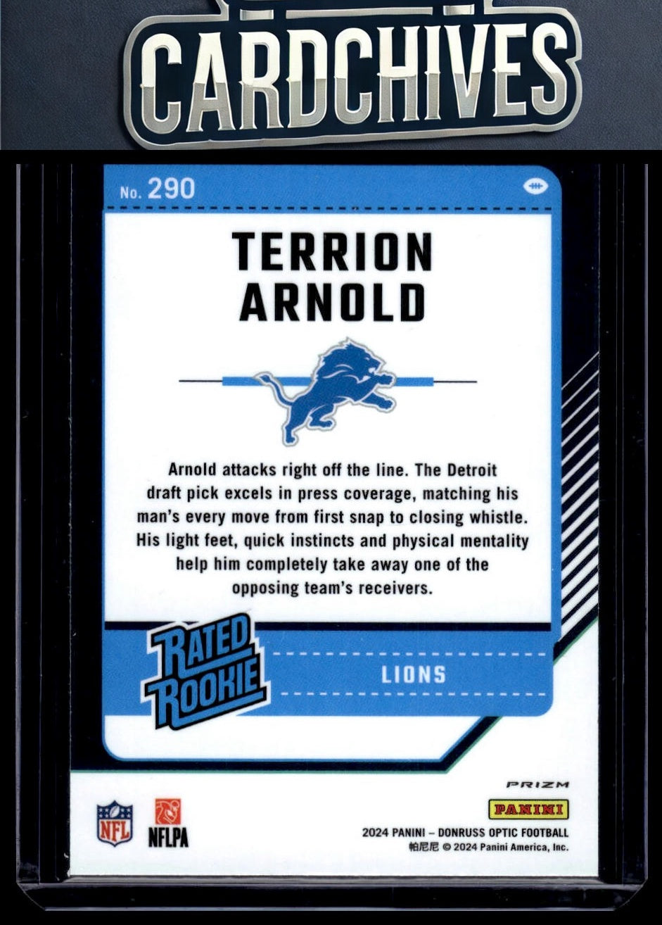 Terrion Arnold 2024 Donruss Optic #290 Pink