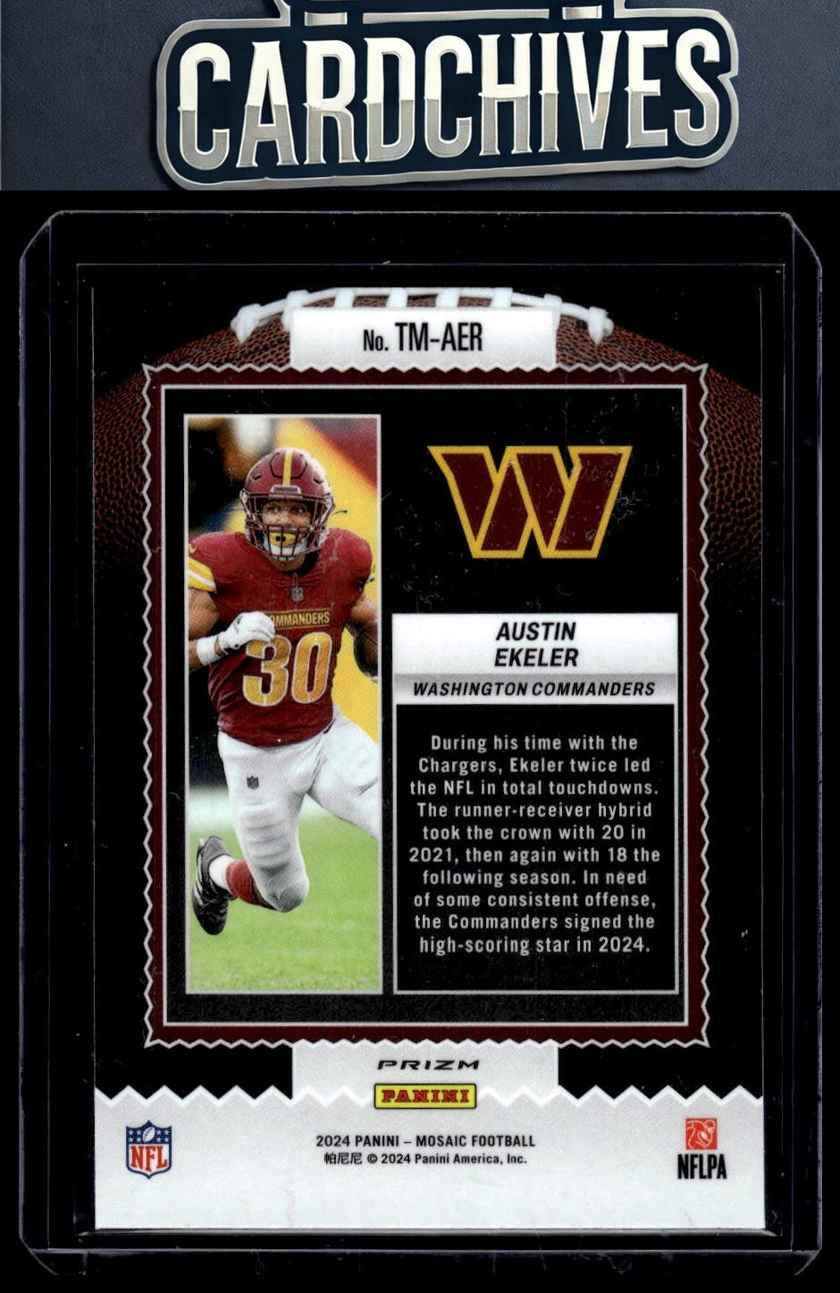 Austin Ekeler 2024 Panini Mosaic #TM-AER Touchdown Masters Mosaic
