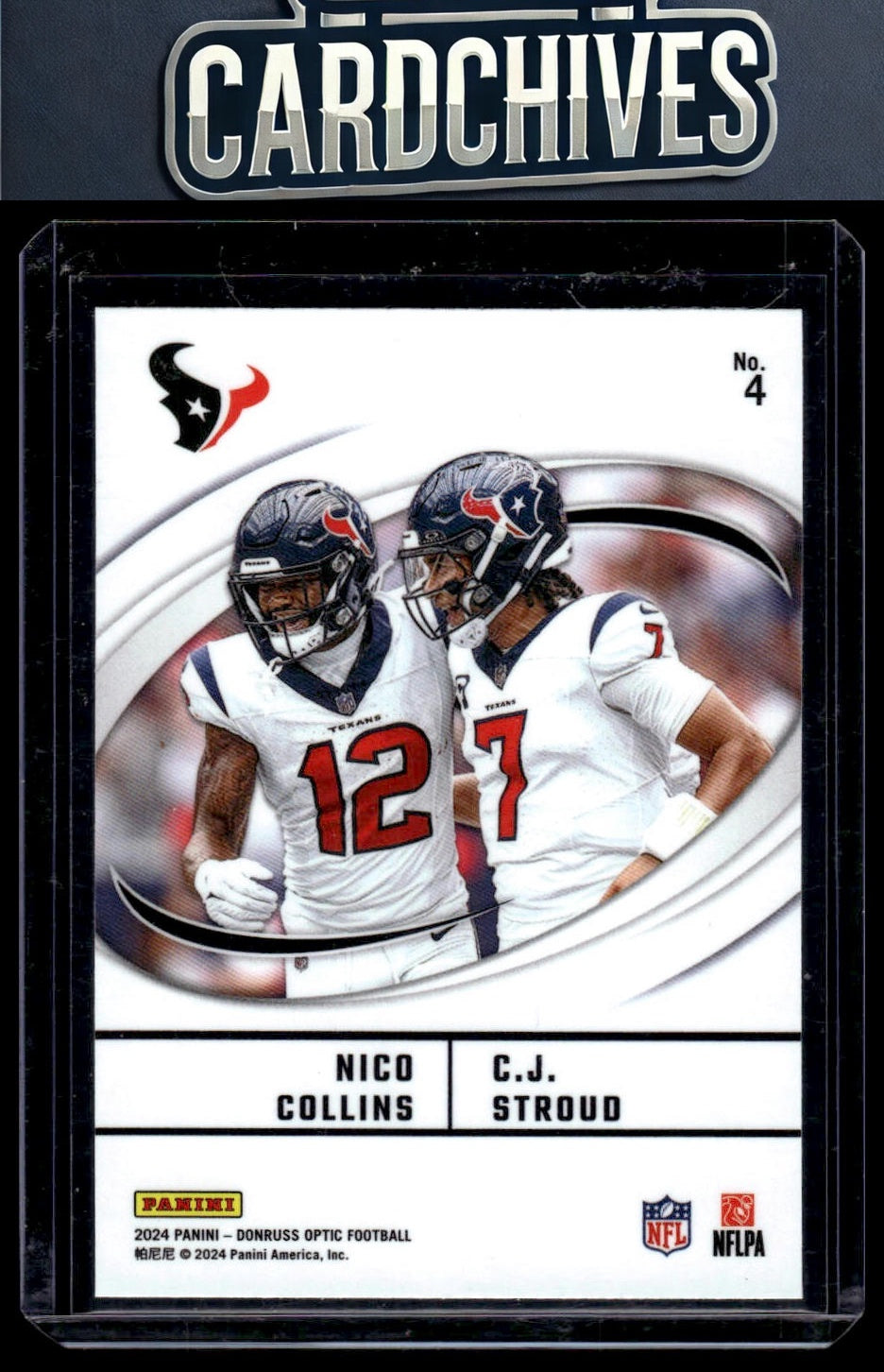 C.J. Stroud / Nico Collins 2024 Donruss Optic #4 Best Tuddys