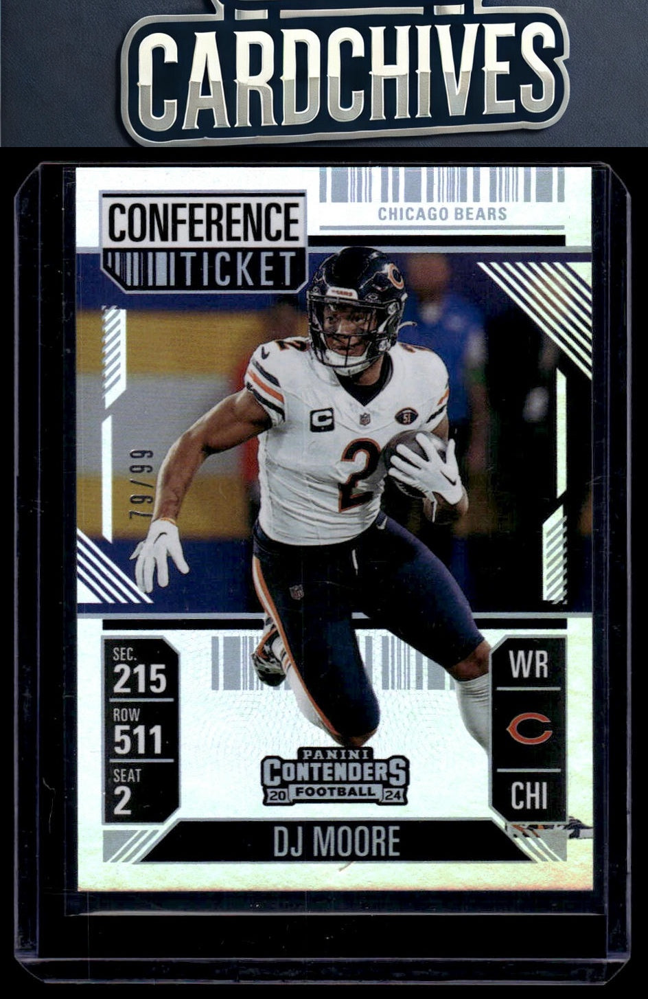 DJ Moore 2024 Panini Contenders #18 Season Ticket Retail