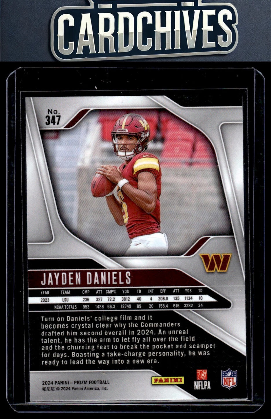 Jayden Daniels 2024 Panini Prizm #347 Rookie