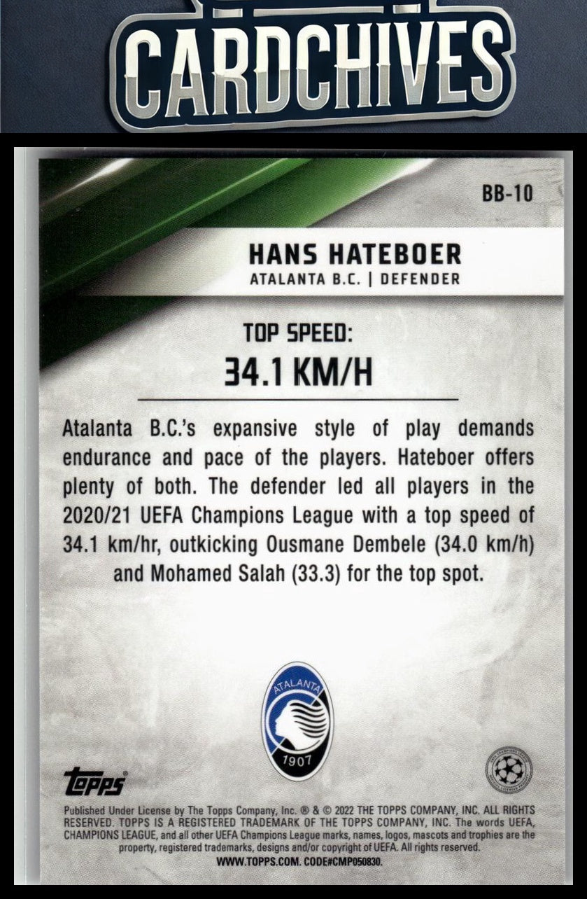 Hans Hateboer 2021-22 Topps UEFA Champions League #BB-10 Best of The Best