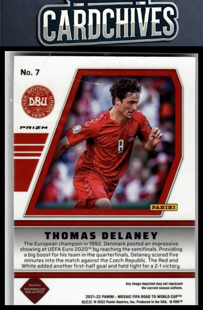 Thomas Delaney 2021-22 Panini Road to FIFA World Cup #7 Will to Win Mosaic