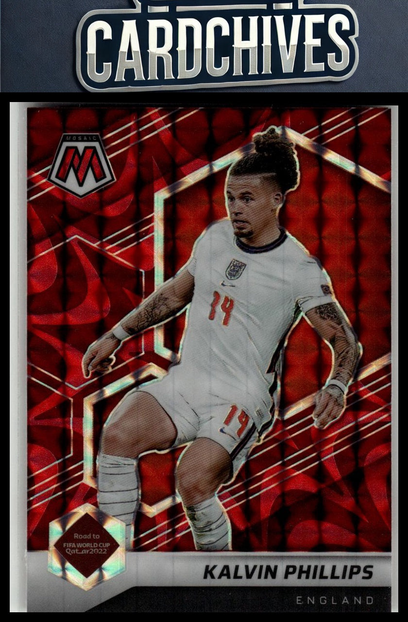 Kalvin Phillips 2021-22 Panini Road to FIFA World Cup #36 Mosaic Reactive Red