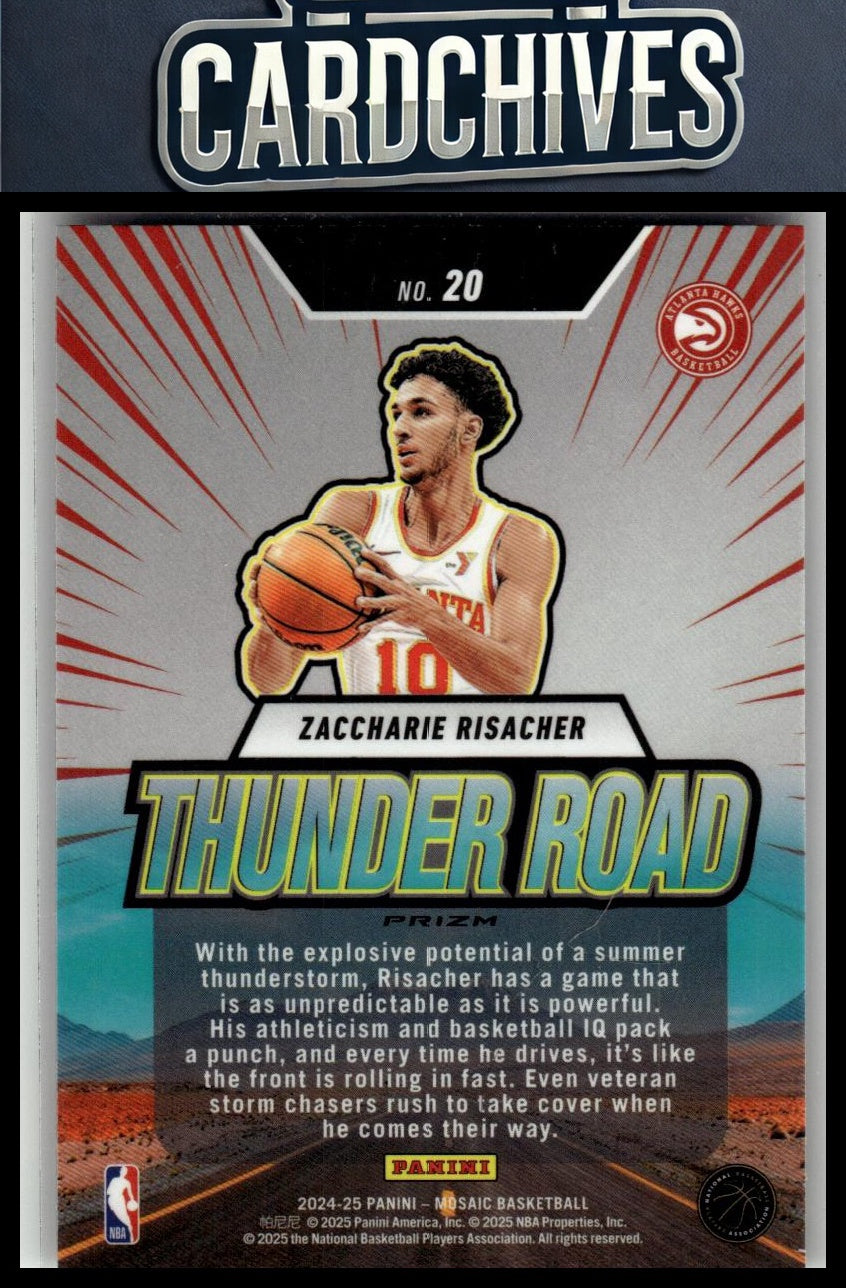 Zaccharie Risacher 2024-25 Panini Mosaic #20 Thunder Road Mosaic