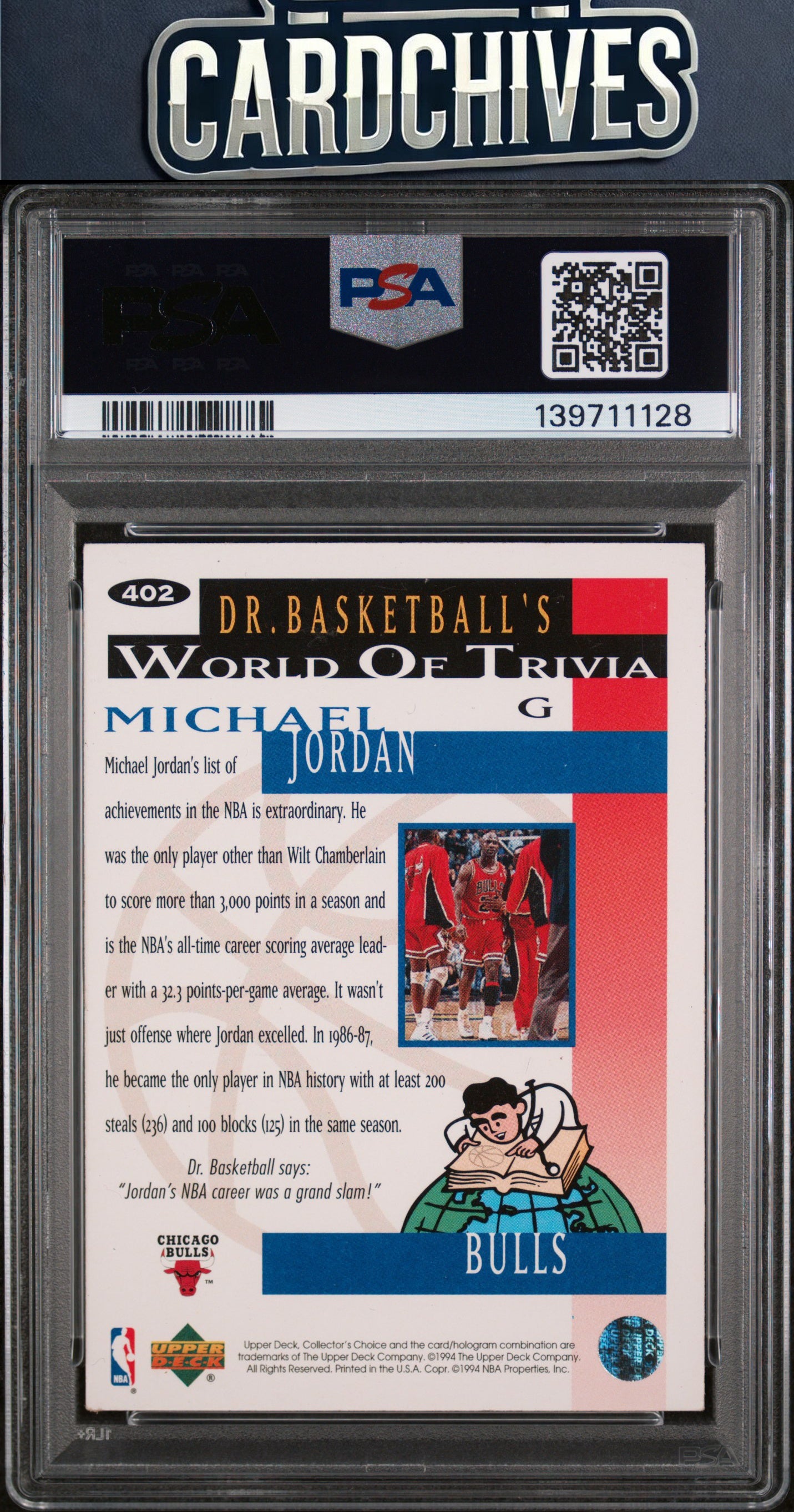Michael Jordan 1994-95 Collector's Choice #402 PSA 5 EX