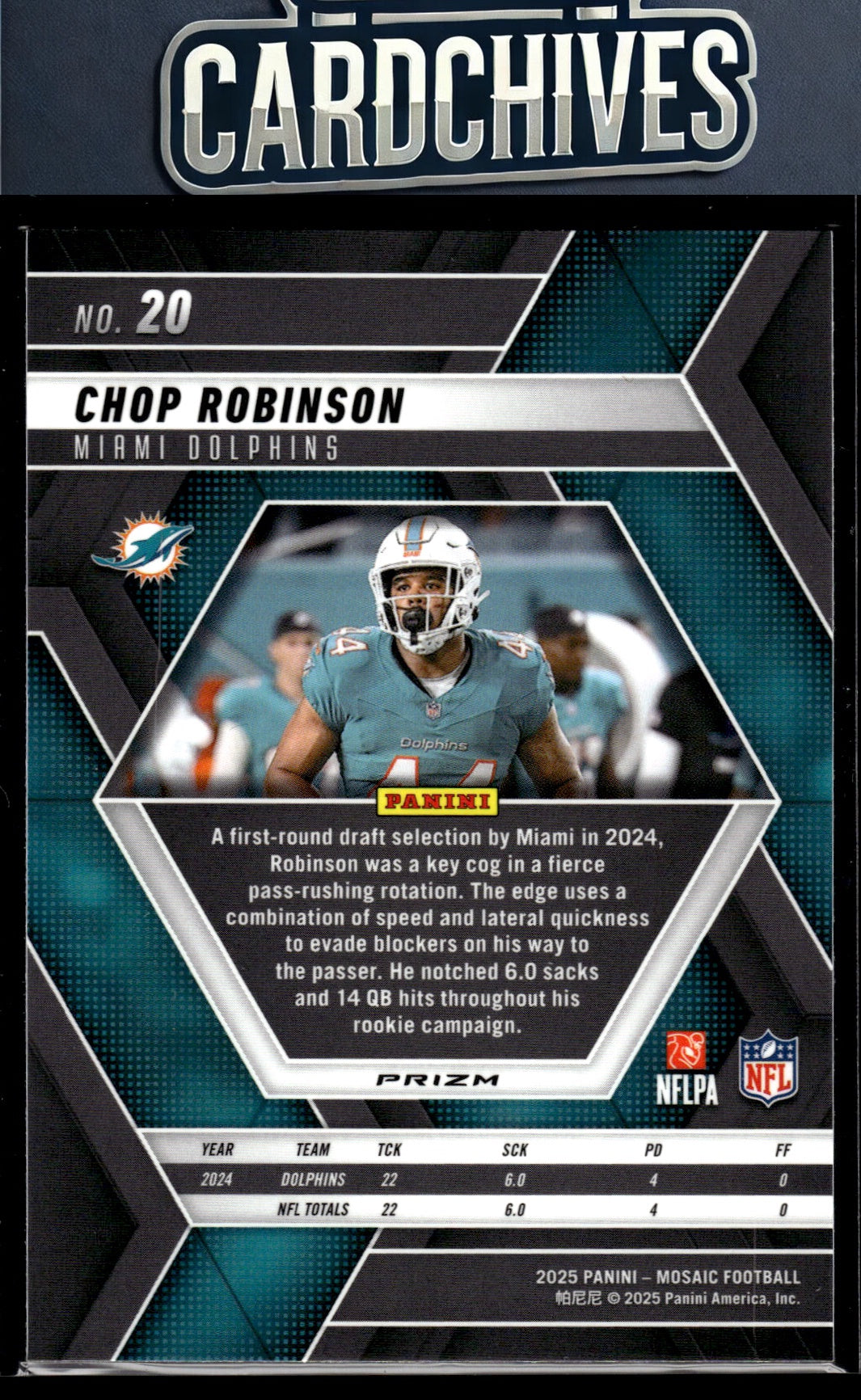 Chop Robinson 2025 Panini Mosaic #20 Mosaic