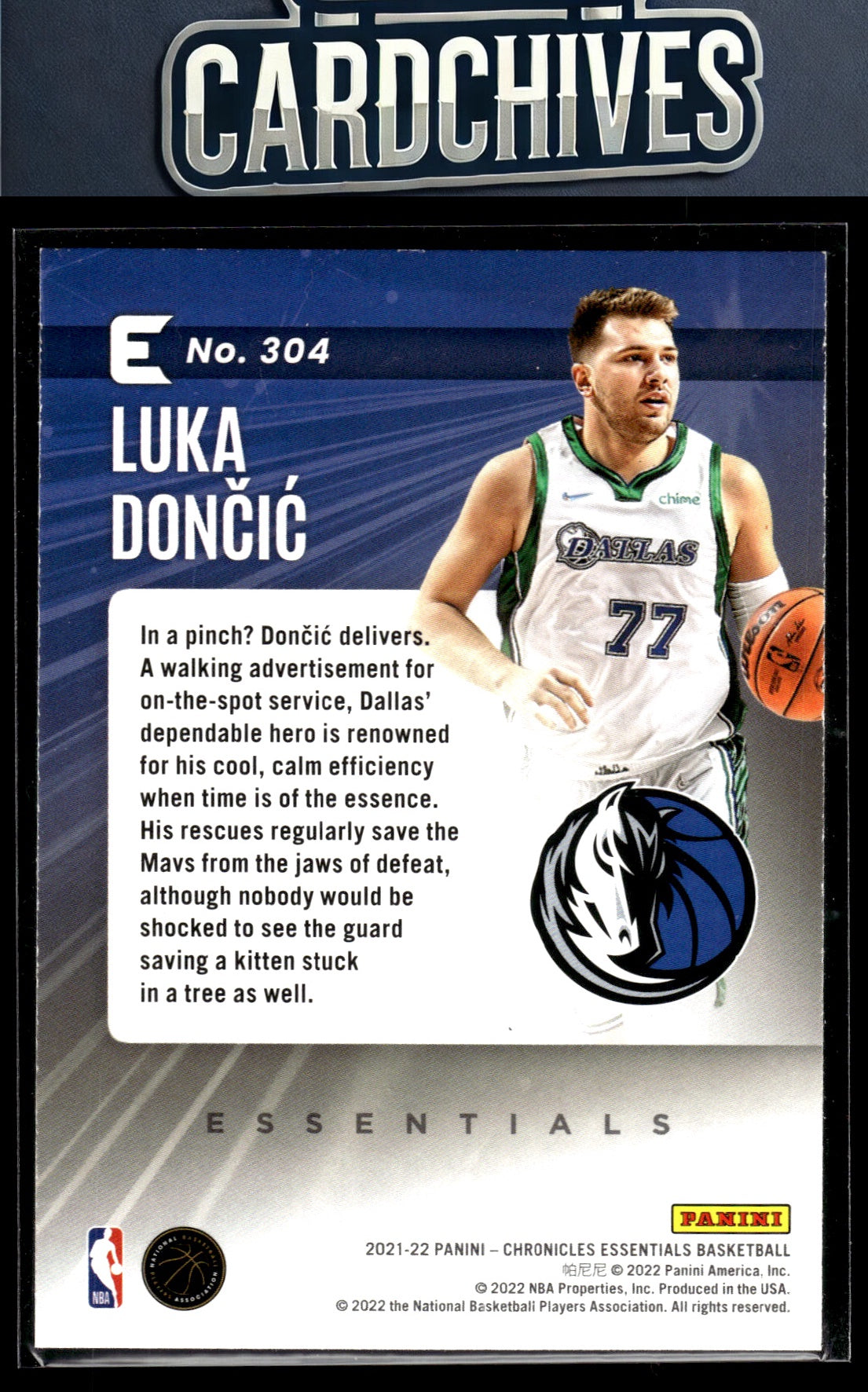 Luka Doncic 2021-22 Panini Chronicles #304 Asia
