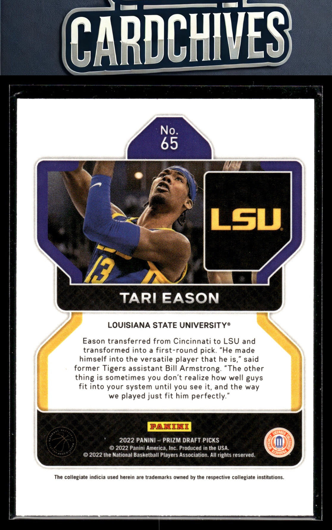 Tari Eason 2022 Panini Prizm Draft Picks #65