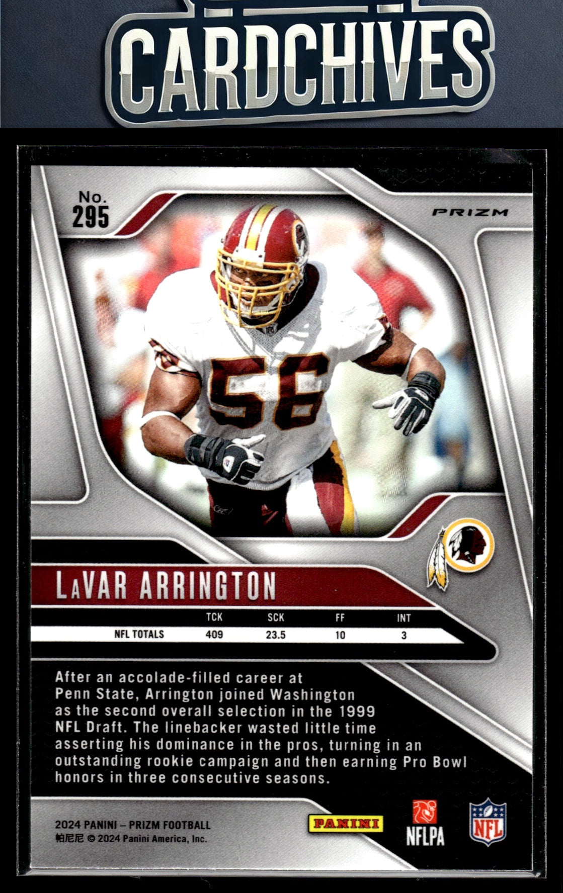 LaVar Arrington 2024 Panini Prizm #295 Lazer