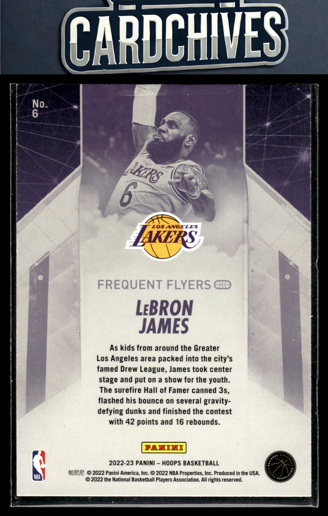 LeBron James 2022-23 Hoops #6 Frequent Flyers