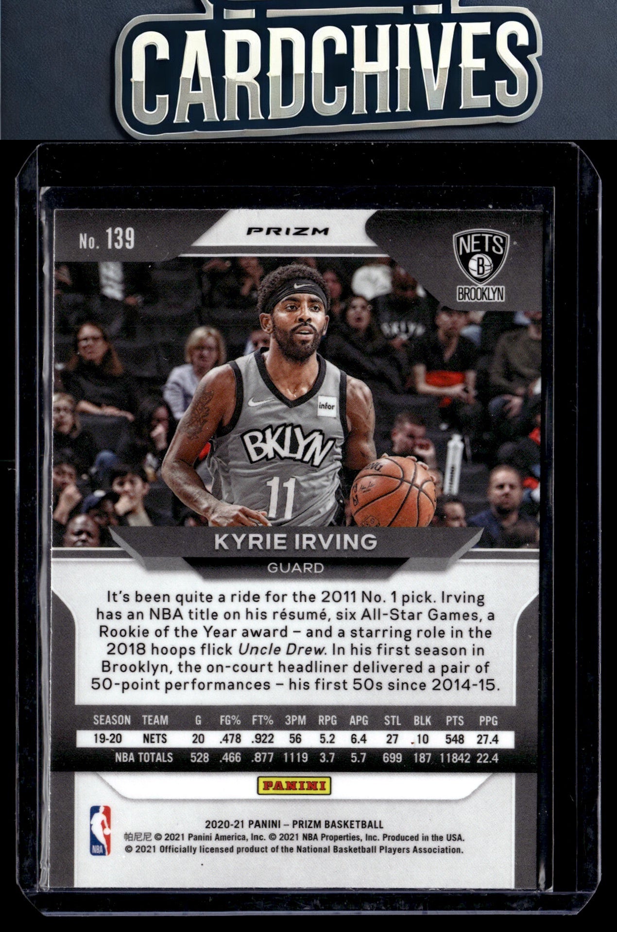 Kyrie Irving 2020-21 Panini Prizm #139 Purple Wave Prizms