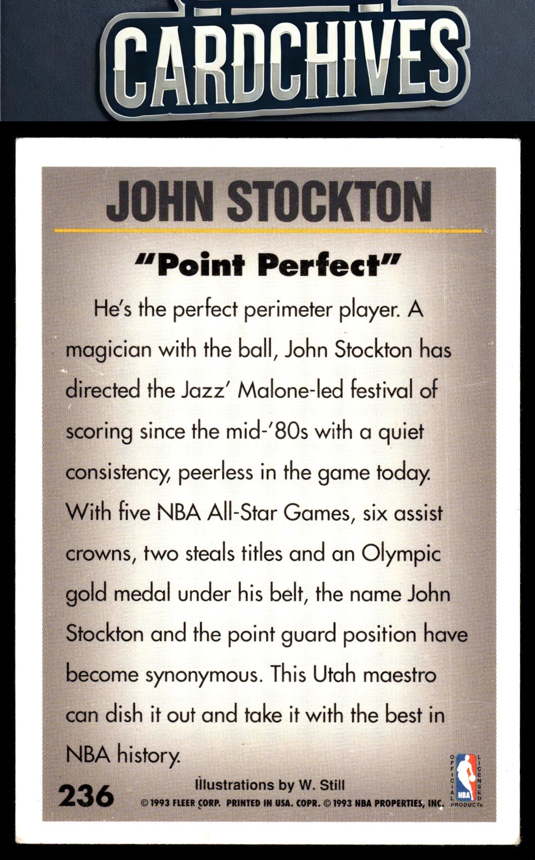 John Stockton 1993-94 Fleer #236