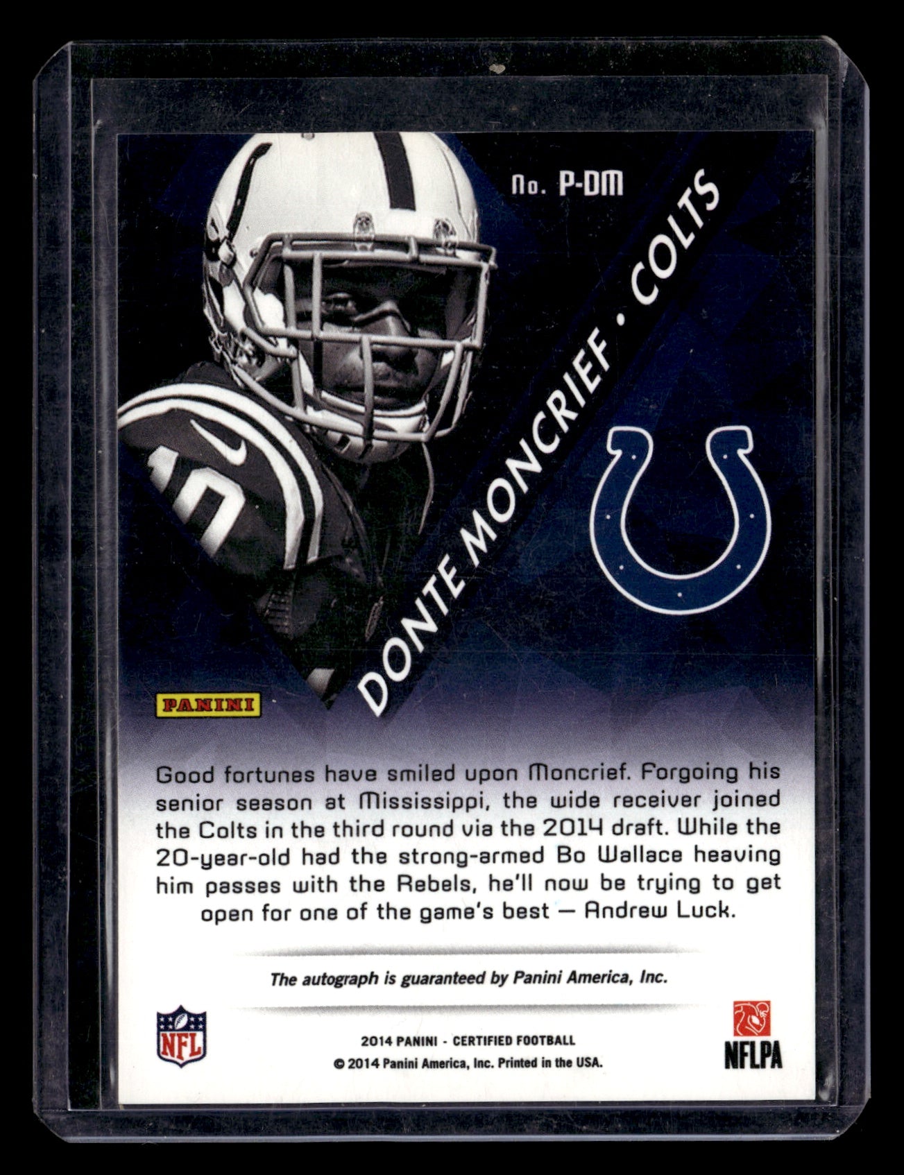 Donte Moncrief 2014 Panini Certified #P-DM Potential Autographs Mirror Red #/149