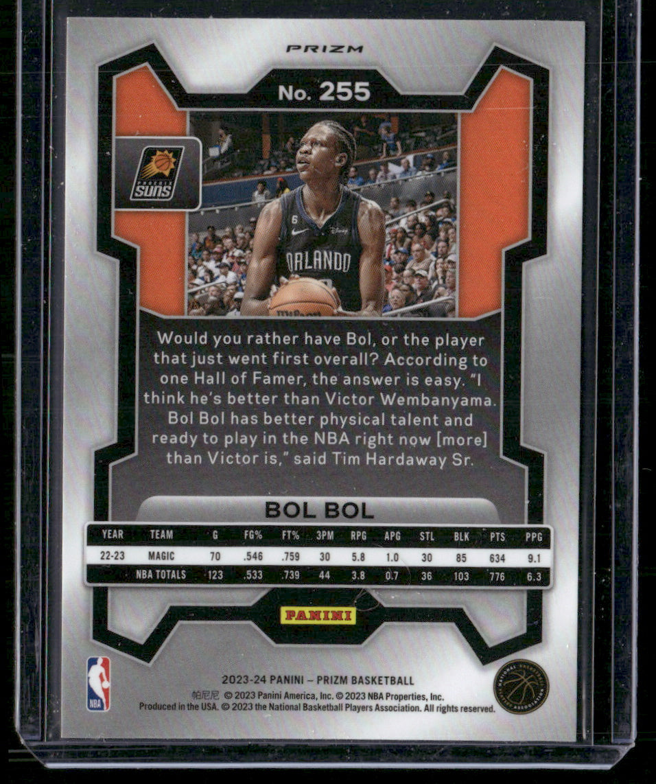 Bol Bol 2023-24 Panini Prizm #255 Prizms Red Ice