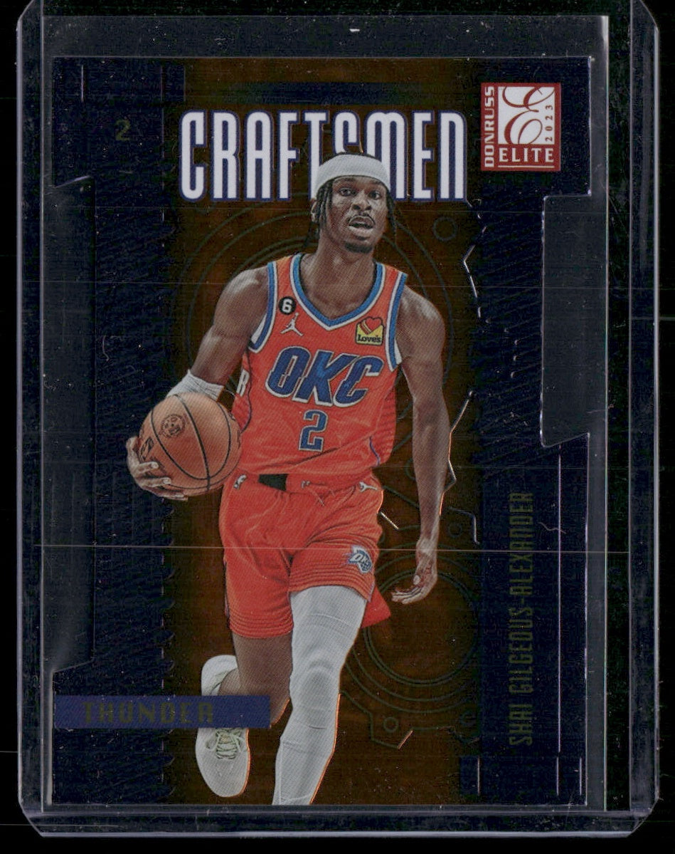 Shai Gilgeous-Alexander 2023-24 Donruss Elite #9 Craftsmen Orange Die Cut