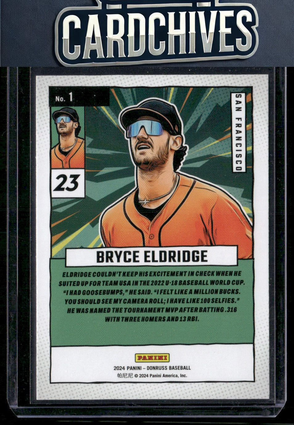 Bryce Eldridge 2024 Donruss #1 Diamond Marvels